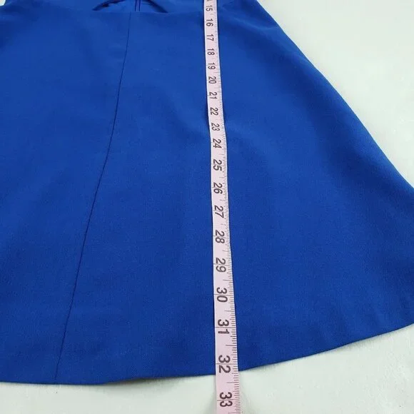 Chelsea 28 Cutout Sleeveless Dress Blue Womens XS Fit Flare Party Lined Mini - Picture 11 of 12